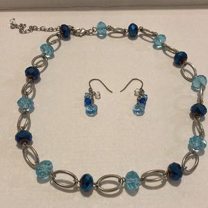 Blue Necklace & Earring Set